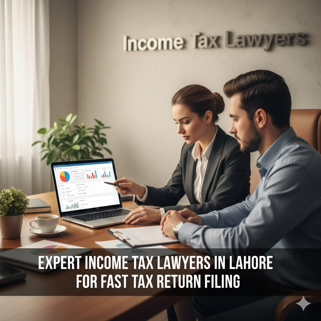 Expert Income Tax Lawyer in Lahore discussing FBR filing with client